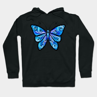 Blue butterlfy Hoodie